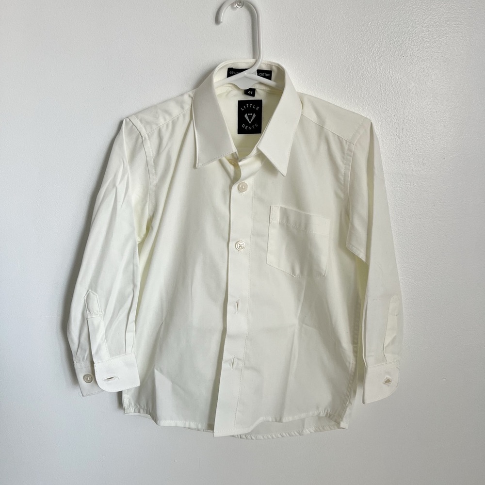Little Gents Ivory Toddler Dress Shirt